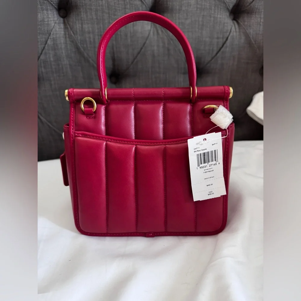 New. NWT Never used Coach Willis Top Handle 18 With Quilting - Picture 2 of 15